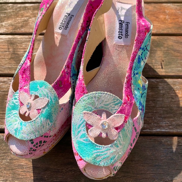Fernando Pensato Italian Wedges size 39 - Picture 1 of 6